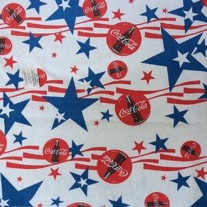 Coca-Cola Stars And Bottles Throw/Fabric 45" X 60"